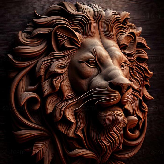 3D model lion head (STL)